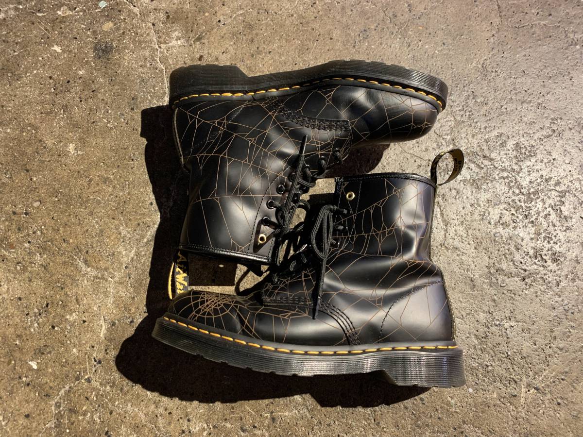 Yohji Yamamoto POUR HOMME 20ss Dr.Martens 1460 YY WEB 8ホールブーツ UK8 ヨウジヤマモトプールオム ドクターマーチン 蜘蛛の巣_画像1