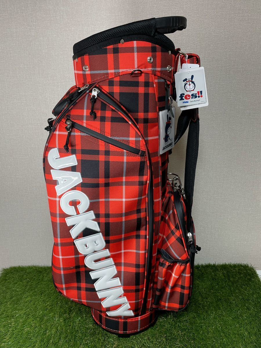 新品】ジャックバニー キャディバッグ ドラえもん タータン 新品】ジャックバニー キャディバッグ ドラえもん タータン
