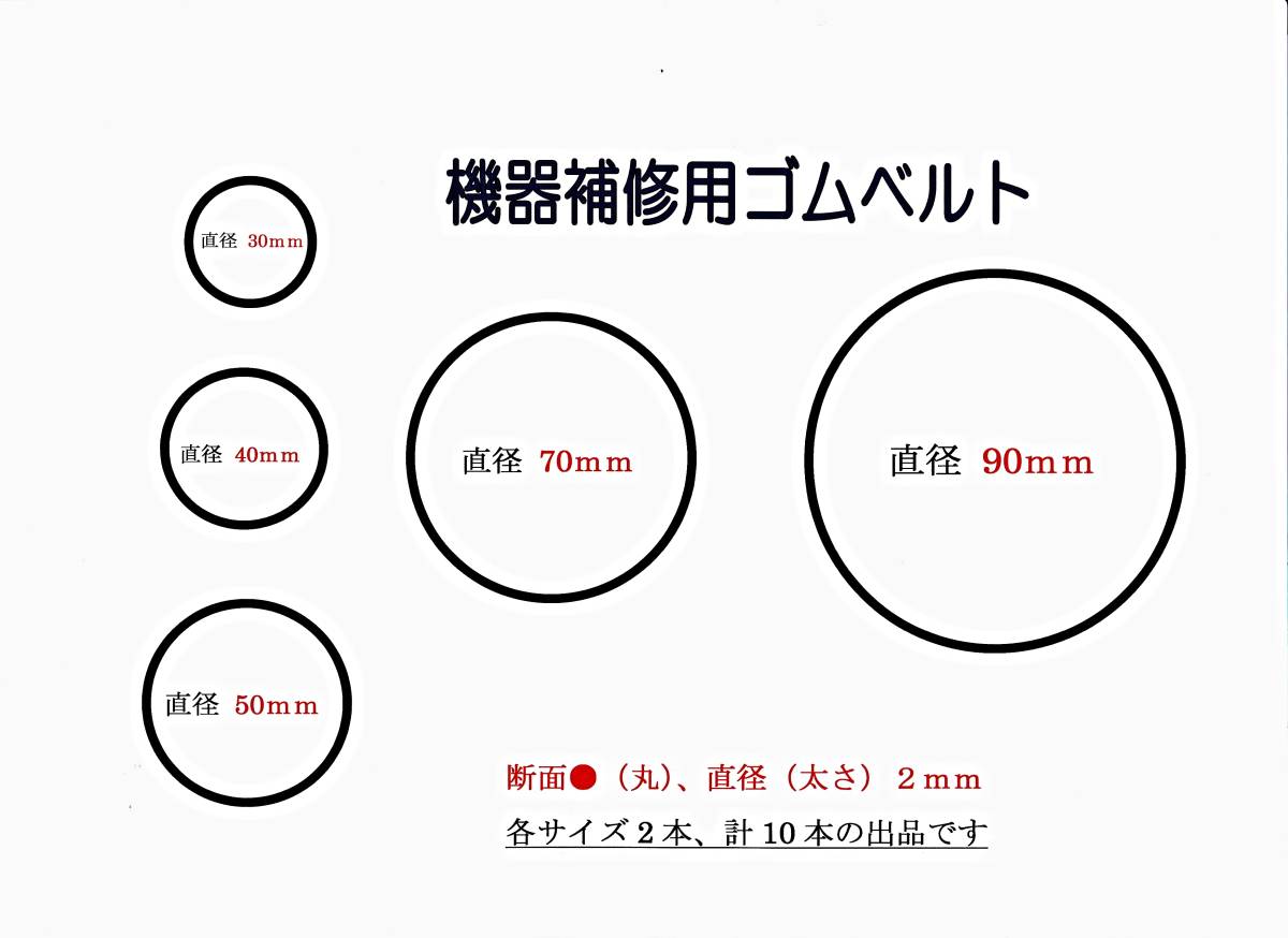 ** 5 size | each 2 ps si Ricoh n rubber belt cross-section *2mm **