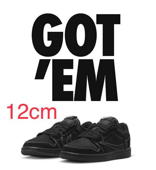 12cm/新品未使用】Travis Scott × Nike Air Jordan 1 Low OG SP Black