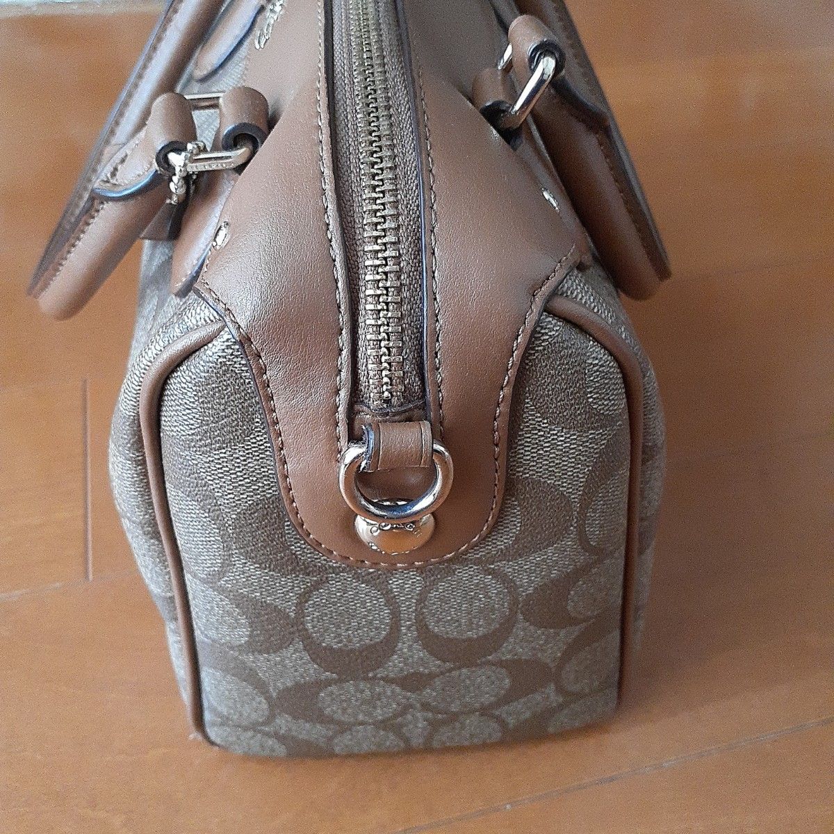 COACH コーチ シグネチャー ミニサッチェル ボストン ショルダーバッグ ブラウン 2way