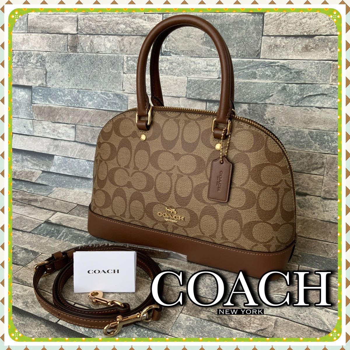 COACH コーチ ショルダーバッグ シグネチャー PVC レザー ハンドバッグ