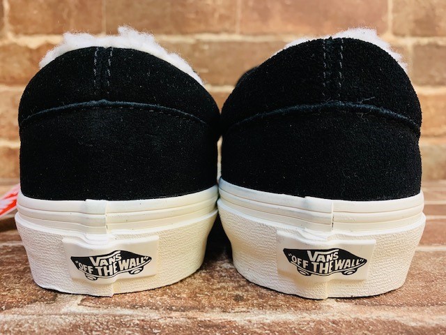 ★新品/USA企画！バンズ.本革.VANS.黒.スウェードレザー.裏ボア付き.スリッポン.26,5cm.スニーカー.箱付き.スケーター西海岸サーフスタイル_画像7