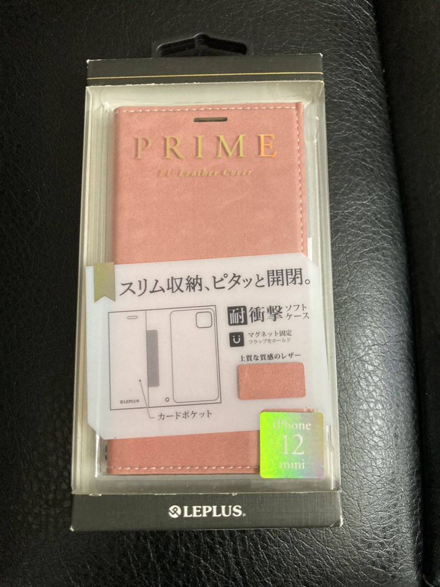 送料無料　未使用★　PRIME iPhone12 mini用 PUレザーフリップカバー ピンク　★_画像1