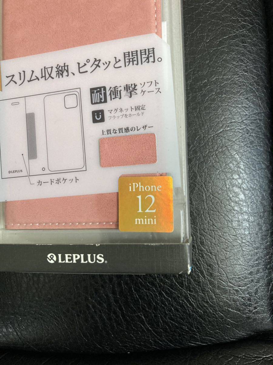 送料無料　未使用★　PRIME iPhone12 mini用 PUレザーフリップカバー ピンク　★_画像2