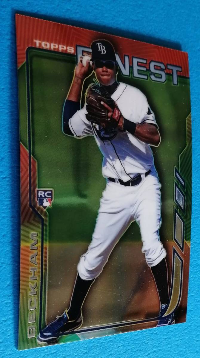 2枚セット Tim Beckham BAL/TB 2018 topps Stadium Club Autograph SCA-TB Auto 直筆サイン ＋ 2014 RC Rookie card 二枚セット Autograph_画像4