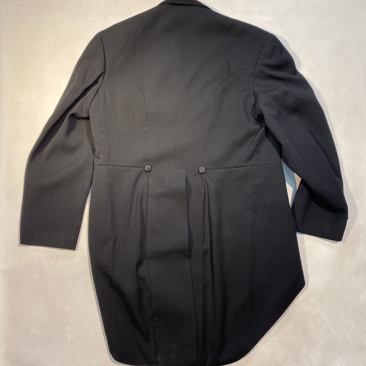  tag equipped super-discount mo- person g coat peace crown extrablack 3 piece wool 100% setup size A3 high class formal made in Japan adjuster attaching 