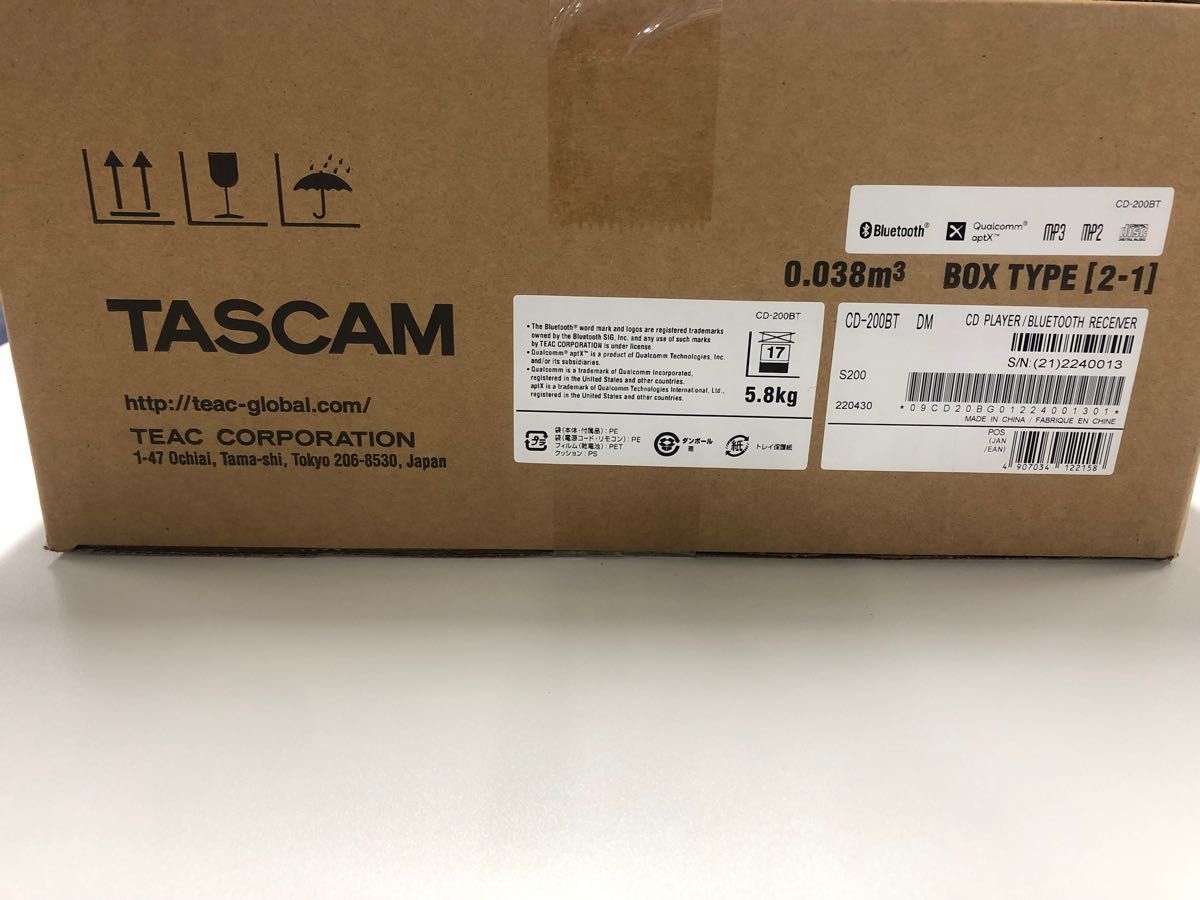 TASCAM【CD-200BT】業務用CDプレーヤー | noonanwaste.com