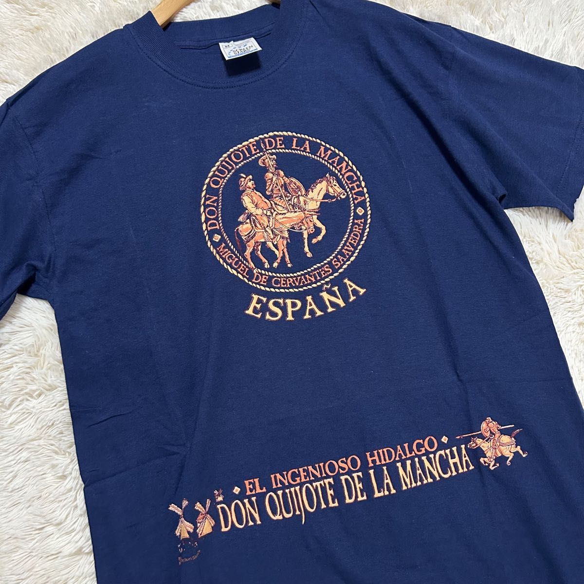 【SCREEN STAR/スクリーンスターズ】ESPANA プリントTシャツ ネイビー Mサイズ