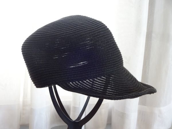 A ICHIYON PLUS B レディース　ワークキャップ ペーパーハット サイズ５７・５cm　１４＋　キャップ　帽子　黒色帽子_画像3