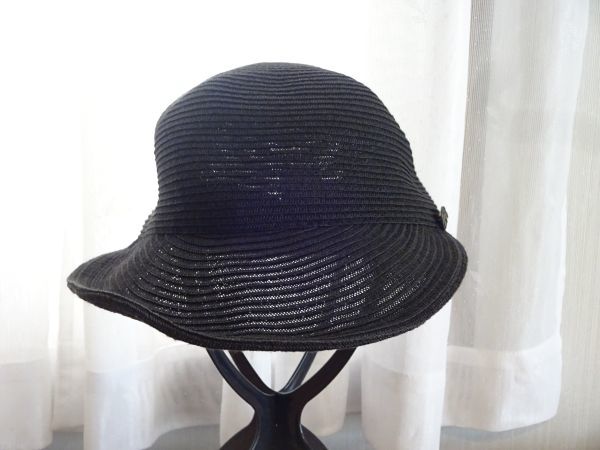 A ICHIYON PLUS B レディース　ワークキャップ ペーパーハット サイズ５７・５cm　１４＋　キャップ　帽子　黒色帽子_画像2