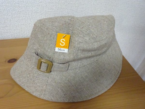 ：全日本帽子協会：レディース　灰色帽子　タグ付　バケットハット サイズ５６cm　スタイル帽子　キャップ　帽子_画像6