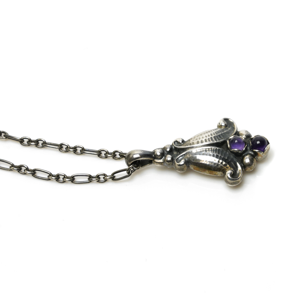 ジョージジェンセン 1993 アメジスト ネックレス GEORG JENSEN