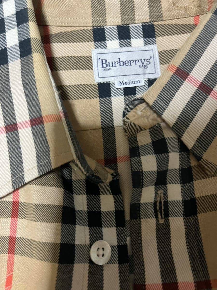 Burberrys BURBERRY バーバリー 長袖シャツ チェックシャツ ノバチェック ホース柄　ホースシャツ　ヴィンテージ _画像5