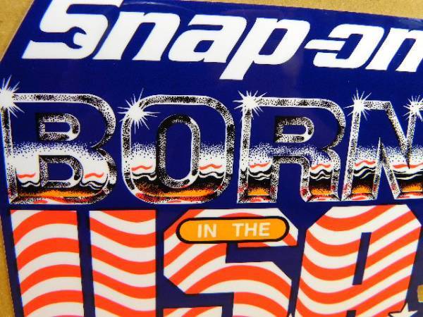 送料込 Snap-on スナップオン ステッカー BORN IN THE USA 旧ロゴの画像2