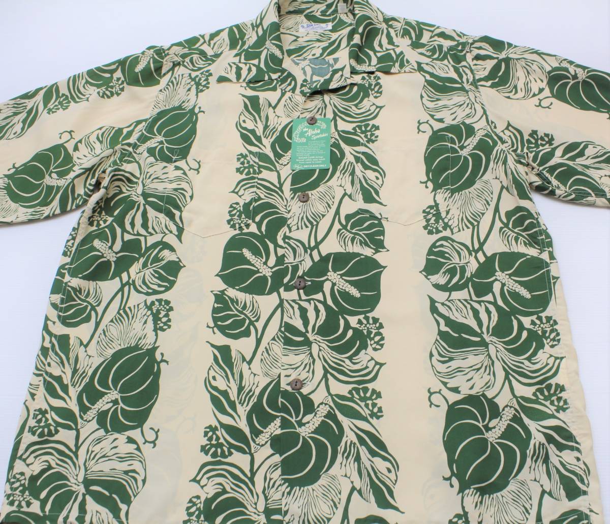 YHL62 Восток XS Anne s дракон m окантовка длинный рукав гавайская рубашка ANTHURIUM BORDER Hawaiian casual HAWAII Гаваи SUNSURF солнечный Surf SS24436
