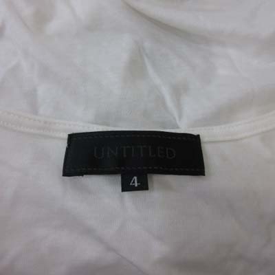 アンタイトル UNTITLED Tシャツ カットソー シャーリング 半袖 4 白 ホワイト /YI レディース_画像6