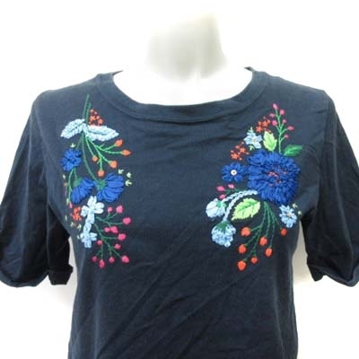 ザヴァージニア The Virgnia Tシャツ カットソー 半袖 刺繍 900 紺 ネイビー /YI レディース_画像2