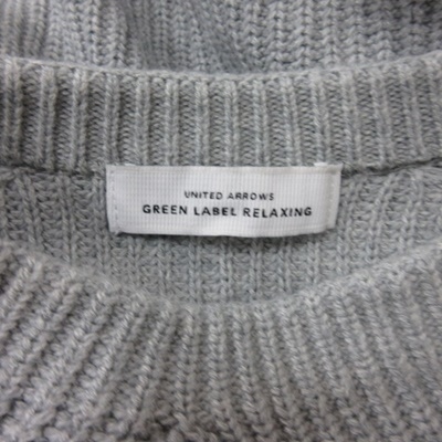 グリーンレーベルリラクシング ユナイテッドアローズ green label relaxing ニット セーター 長袖 グレー /YI レディース_画像6
