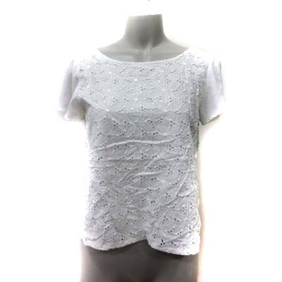 Rope Picnic ROPE Picnic blouse short sleeves switch embroidery race 38 white white /YI lady's 