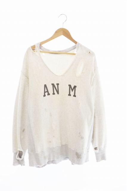 ANCELLM アンセルム 22AW CRASH CREWNECK SWEAT SHIRT クラッシュ