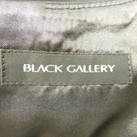 BLACK GALLERY ティアードワンピース ミニ丈 半袖 ラウンドネック リボン付き 無地 7AR 黒 ブラック /YK26 レディース_画像5
