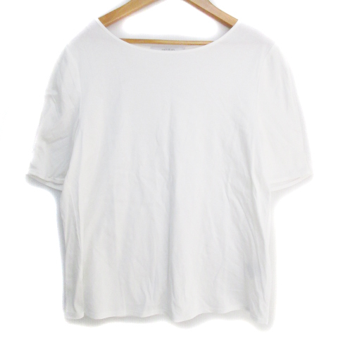 アンタイトル UNTITLED Tシャツ カットソー 五分袖 ラウンドネック 透け感 無地 2 白 ホワイト /FF33 レディースの画像1