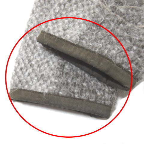 スキャパ SCAPA コート ニット 刺繍 中綿 フーディー 34 XS 小さいサイズ ベージュ パイピング スナップボタン X 0320 レディース_画像4