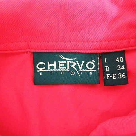シェルボ SHERVO SPORTS ポロシャツ 半袖 ロゴ ストレッチ I 40 D 34 F・E 36 ピンク ゴルフウェア ※EKM レディースの画像4