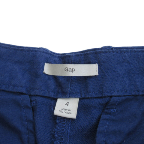  Gap GAP брюки конический linen хлопок 4 синий голубой женский 