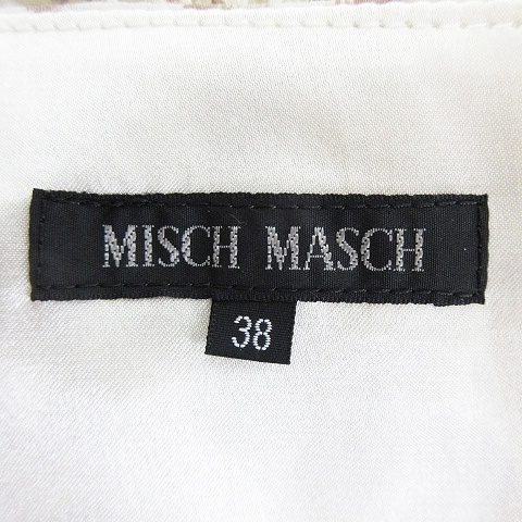 ミッシュマッシュ MISCH MASCH ワンピース ミニ 半袖 Vネック 薄手 ヒョウ柄 レオパード 38 ベージュ 茶 ブラウン /MO レディース_画像6