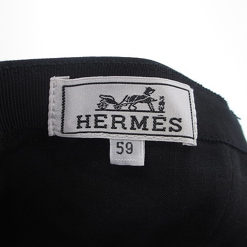 エルメス HERMES 23SS マイルHサークルキャップ 帽子 ロゴパッチ