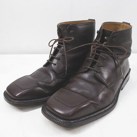 ルイヴィトン LOUIS VUITTON レースアップショートブーツ スクエアトゥ ...