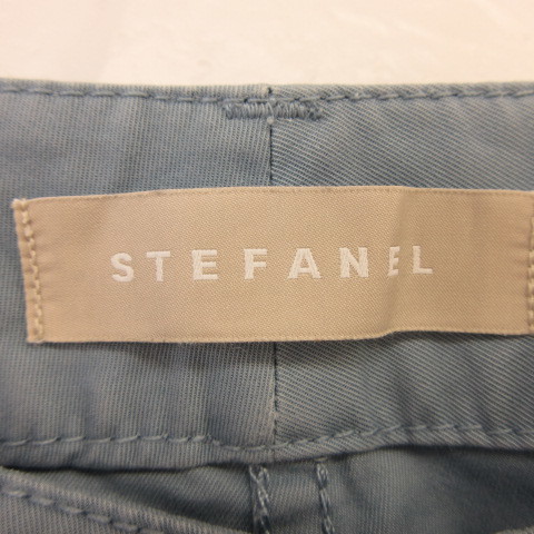 ステファネル STEFANEL ロングパンツ ストレート ストレッチ 水色 36 *T654 レディース_画像3