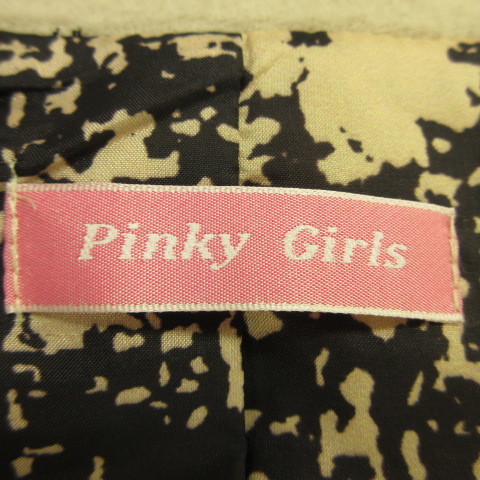  Pinky Girls Pinky Girls no color coat long sleeve long beige *T659 lady's 