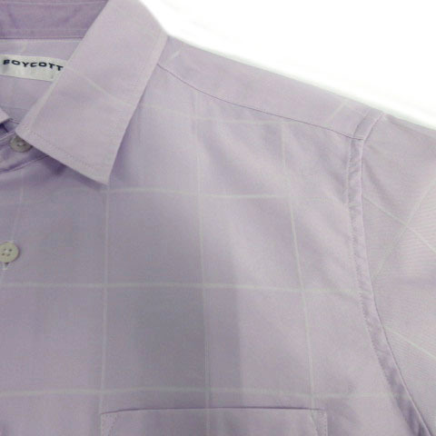  Boycott BOYCOT T-shirt 7 minute sleeve cotton ... pattern purple series purple series white 2 men's 