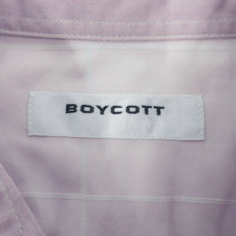  Boycott BOYCOT T-shirt 7 minute sleeve cotton ... pattern purple series purple series white 2 men's 