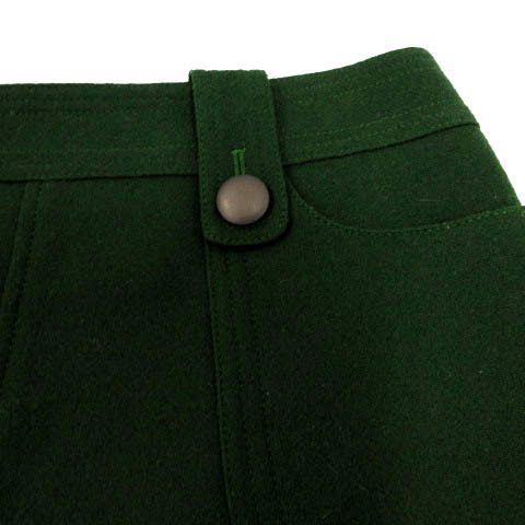 ルカ LUCA スカート 台形 ひざ丈 日本製 ウール混 グリーン 緑 36 レディース_画像4
