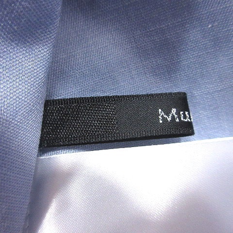 ミューニック Munich ブラウス 麻混 リネン混 ウエストマーク 七分袖 OS 青 ブルー /MS レディースの画像5