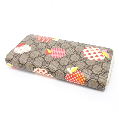 グッチ GUCCI 良品 レ ポム アップル&ハート GGスプリーム 長財布
