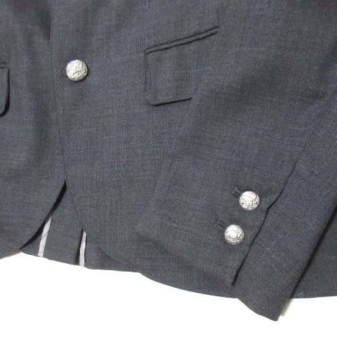  Beams Boy BEAMS BOY tailored jacket gray 3B unlined in the back wool 1 number S. pocket #SM0 X lady's 