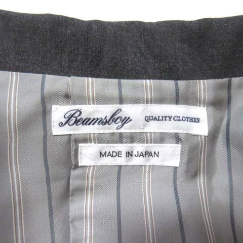  Beams Boy BEAMS BOY tailored jacket gray 3B unlined in the back wool 1 number S. pocket #SM0 X lady's 