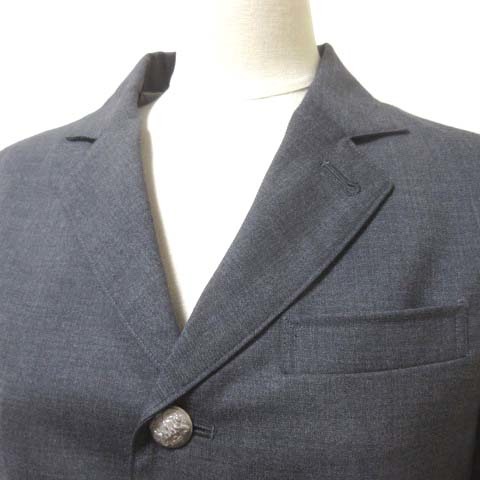  Beams Boy BEAMS BOY tailored jacket gray 3B unlined in the back wool 1 number S. pocket #SM0 X lady's 