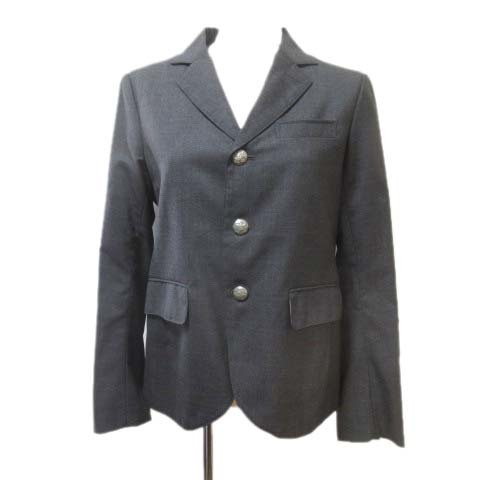  Beams Boy BEAMS BOY tailored jacket gray 3B unlined in the back wool 1 number S. pocket #SM0 X lady's 