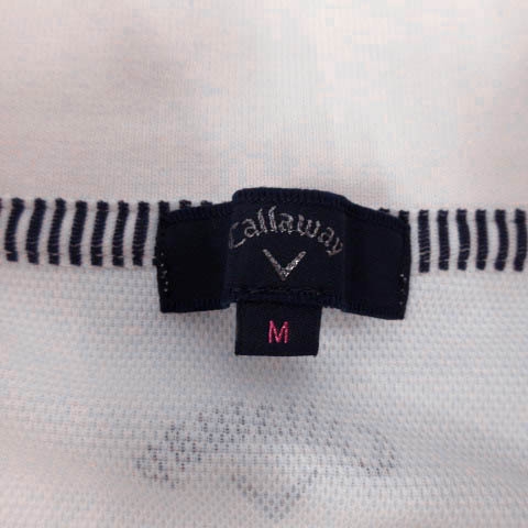 キャロウェイ CALLAWAY ポロシャツ 立ち襟 半袖 プリント ライトピンク系 M レディース_画像8