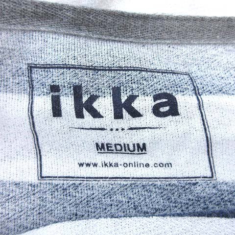 イッカ ikka Tシャツ カットソー 半袖 クルーネック ボーダー M 紺 ネイビー /CT ■MO メンズの画像6