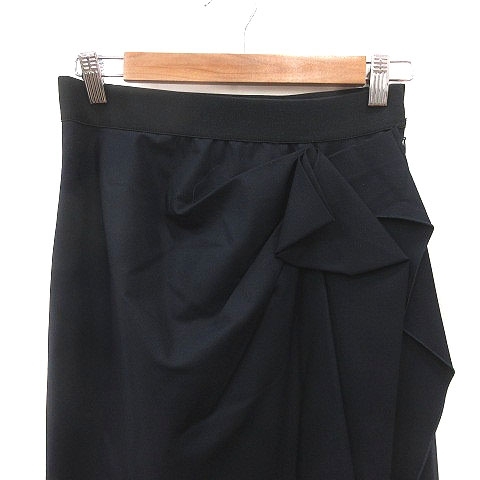 デュアルヴュー DUAL VIEW タイトスカート ひざ丈 40 紺 ネイビー 黒 ブラック /MS レディースの画像2