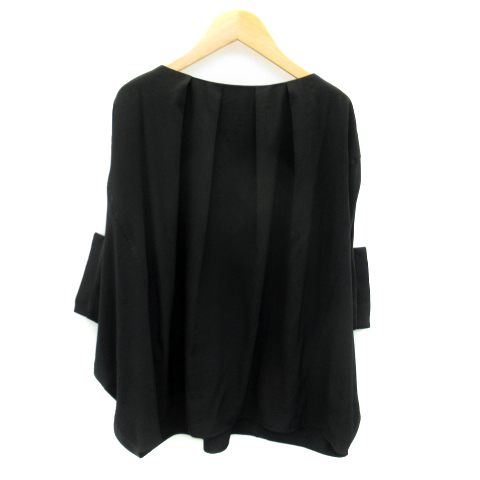 Viaggio Blu блуза cut and sewn 7 минут рукав do Ла Манш рукав раунд шея одноцветный большой размер 1 чёрный черный /SY4 женский 