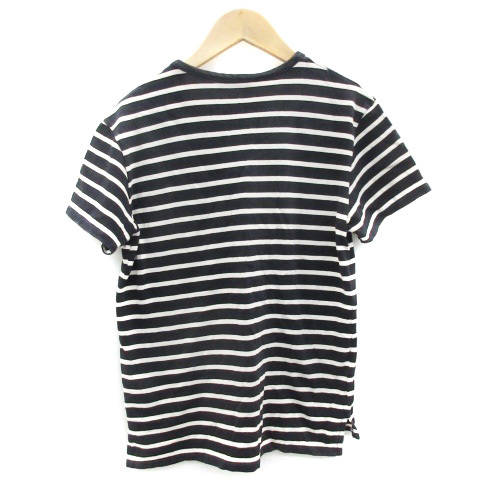 アーペーセー A.P.C. Tシャツ カットソー 半袖 クルーネック ボーダー柄 S ネイビー 紺 /YM17 レディース_画像2