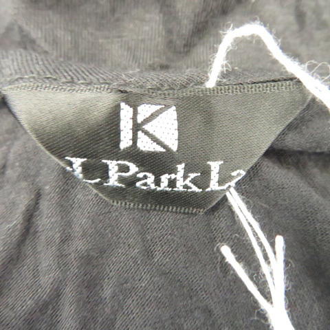 未使用品 カールパークレーン KarL Park Lane カットソー 半袖 スクエアネック シフォン 無地 9 黒 ブラック /YK38 レディース_画像4